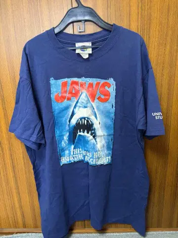JAWS 셔츠 네이비 L 사이즈 UNIVERSAL STUDIOS