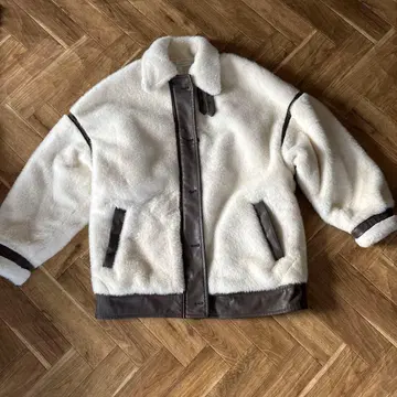 PAGEBOY 보아 자켓 화이트/브라운