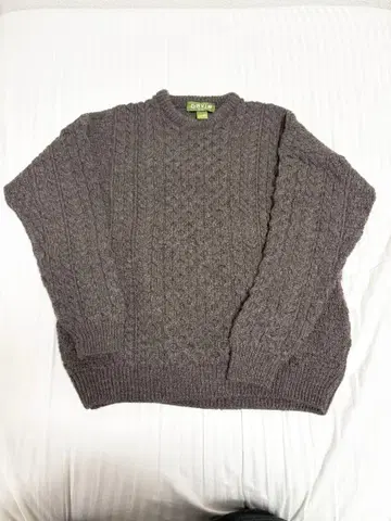 ORVIS 케이블 니트 스웨터 XL 브라운