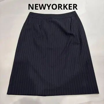 NEWYORKER 네이비 스트라이프 타이트 스커트 9호