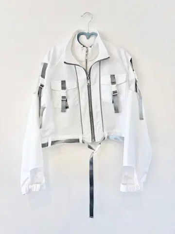 ililil 자켓 & 슬리브리스 화이트 2종 세트