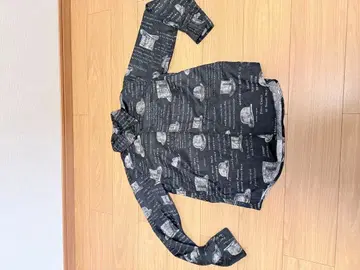 햇 프린트 긴팔 셔츠