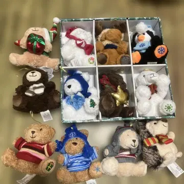 [새상품급] 코스트코 오너먼트 크리스마스 봉제 인형 세트 12개