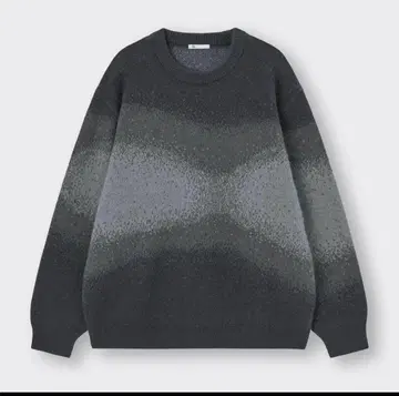 [ 최저 가격 ] GU 브라시 니트 크루넥 스웨터 (그라데이션)