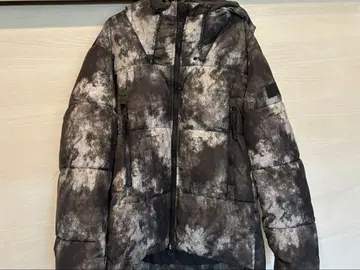 ZARA 후드 부착 다운 자켓 그레이 계열