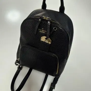 케이트 스페이드 뉴욕 미니 백팩 블랙 천연 가죽