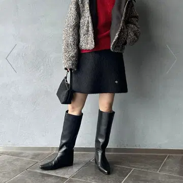 ADAMETROPE'FEMME 지속가능성 퍼 미니 스커트