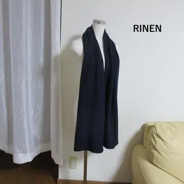 RINEN 린넨 네이비 스톨 머플러