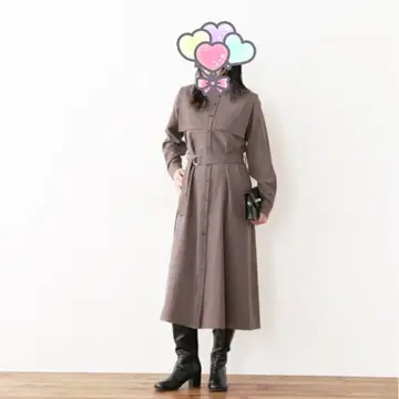 새상품급 시착만 한 상품 N. 스퀘어 케이프 긴팔 원피스