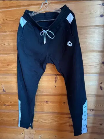 CRONOS 블랙 조거 팬츠