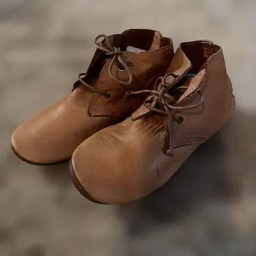 브라운 가죽 레이스업 슈즈 36