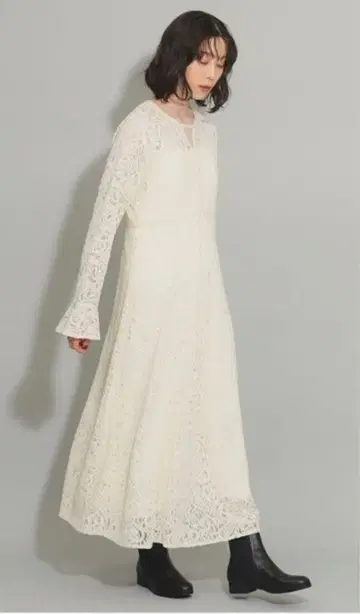 Ray BEAMS 페이즐리 레이스 원피스