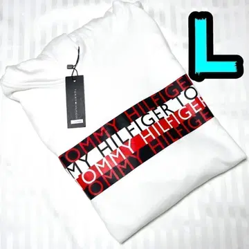 [ 새상품 ] 타미힐피거 후드티 L 남성용 화이트 쭈리