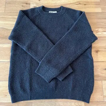 evam eva 다크 그레이 니트 스웨터