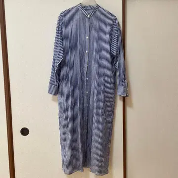 23구 스트라이프 셔츠 원피스