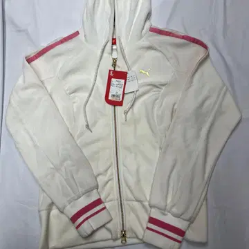 PUMA 화이트 풀 집업 후드티