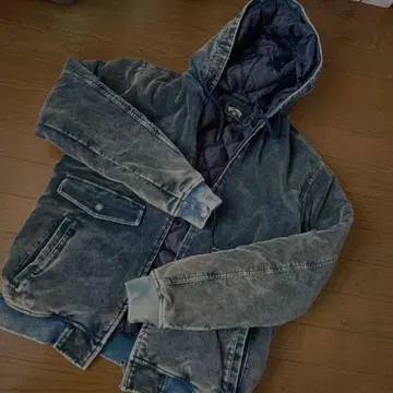 빌라봉 후드 부착 데님풍 자켓 M
