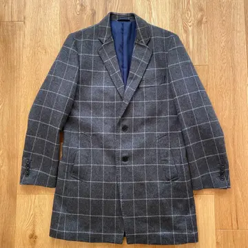 Blu e Grigio 캐시미어 혼방 체스터 코트 M 46 그레이