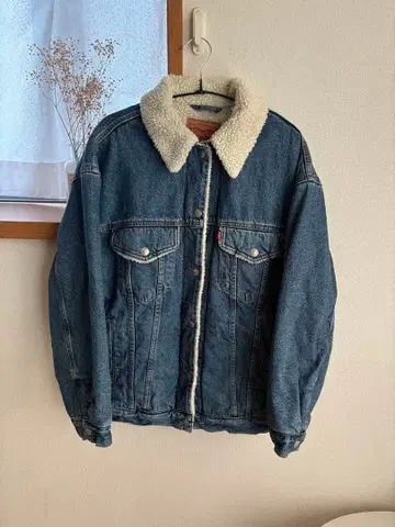 Levi's 보아 카라 부착 데님 자켓 S
