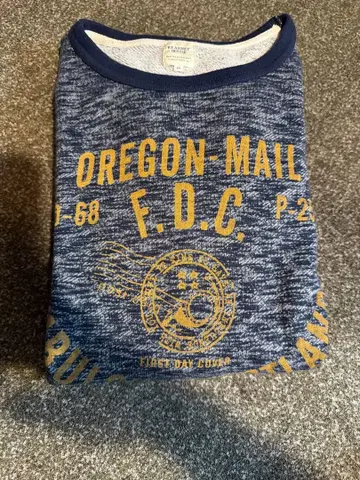 네이비 프린트 트레이닝복