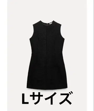 ZARA 블랙 슬리브리스 미니 원피스 L 드레스 미니 드레스