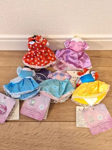 디즈니 프린세스 미니 드레스 키체인 세트