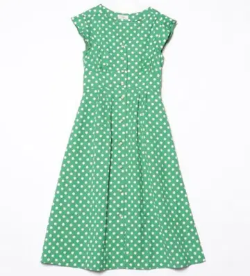 IENA 레트로 도트 원피스 그린