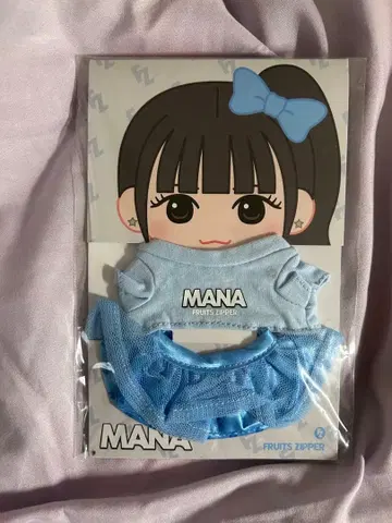 FRUITS ZIPPER 마나 의류 세트 스카이블루