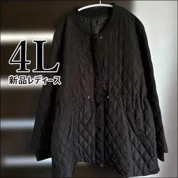 새상품 4L 충전솜 퀼팅 코트 블랙 빅 사이즈 여성용