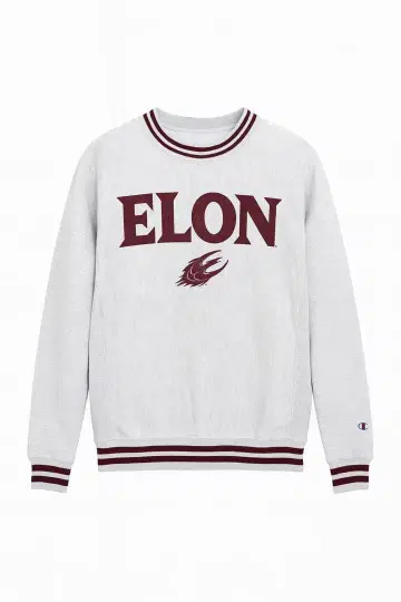 Champion 리버스 위브 ELON 칼리지 맨투맨 S 그레이