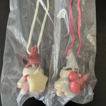 릴린린 크리스마스 캡슐 토이 빨간색과 스카이블루 2개 세트