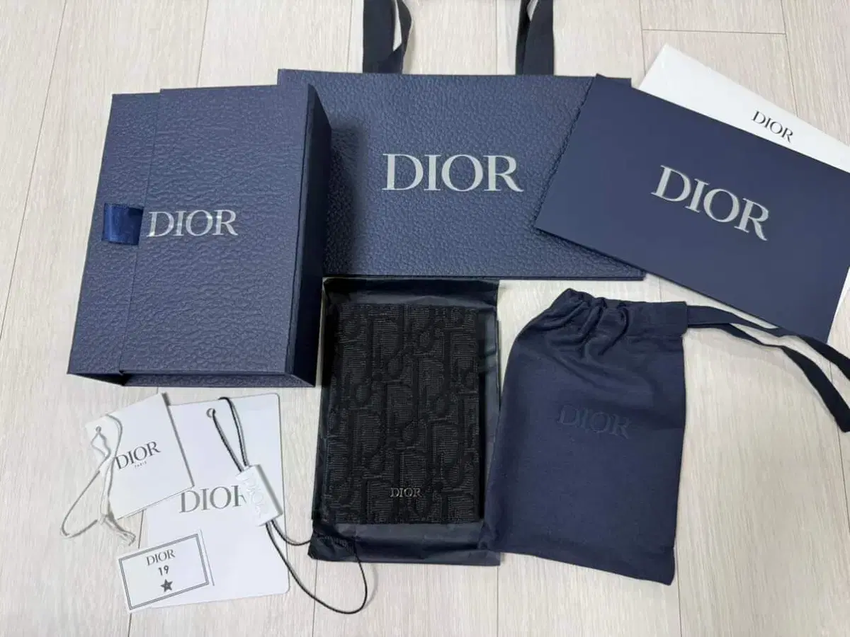 (Full Set) 25FW Dior Oblique Organizer Black Card Holder