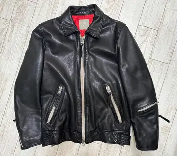 nano & co 블랙 가죽 싱글 라이더 자켓