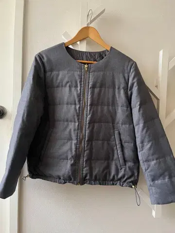 쿠미쿄쿠 그레이 퀼팅 자켓