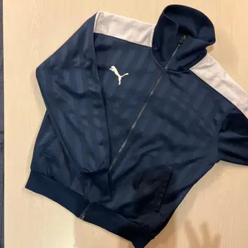 Puma 스트라이프 집업 자켓 네이비 M 사이즈