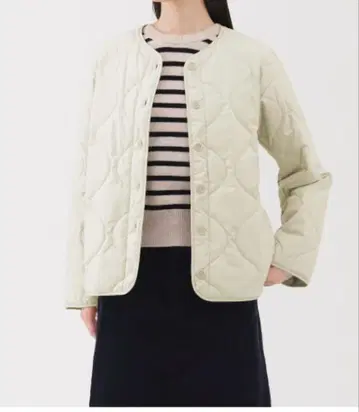 무인양품 포근한 솜 퀼팅 자켓 아이보리 XL