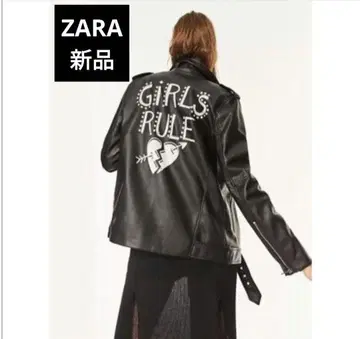ZARA 블랙 가죽 라이더 자켓 새상품