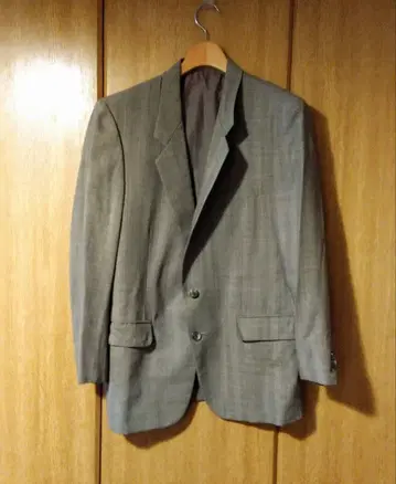 그레이 체크 무늬 테일러드 자켓 & 슬랙스