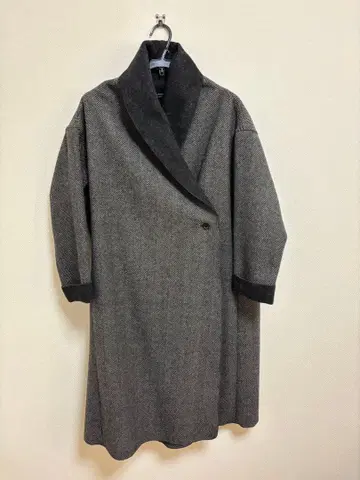 울 혼방 롱 코트