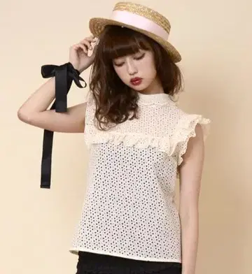 케이티 해티 시리즈 코튼 레이스 블라우스