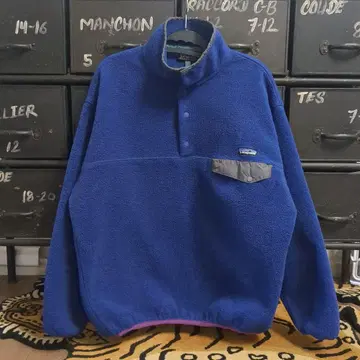 patagonia 신틸라 스냅T 파랑 하프 지퍼 플리스 자켓