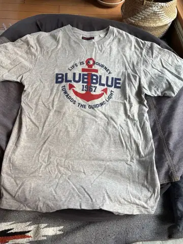 BLUE/BLUE 앵커 티셔츠 사이즈 3 그레이