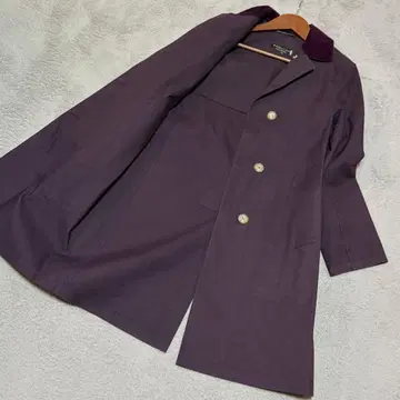 레어 MACKINGTOSH 밴딩 트렌치코트 레어색 보라색 코듀로이 옷깃