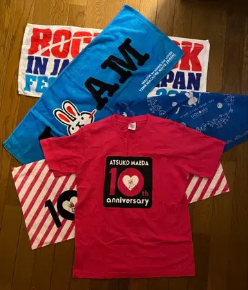 마에다 아츠코 AKB48 티셔츠 타월 반다나