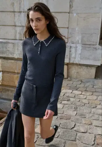 H&M 엠벨리쉬드 미니 스커트 38