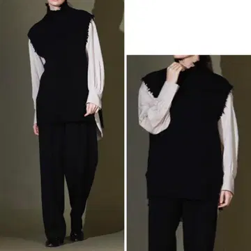 ESSEN. LAUTREAMONT 램 디스트로이 하이넥 니트 베스트