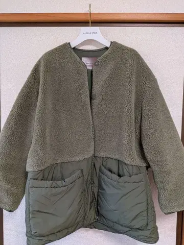 새상품급 노카라 보아 자켓 머플러 세트