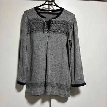 그레이 레이스업 니트 스웨터 맥그리거 L 사이즈