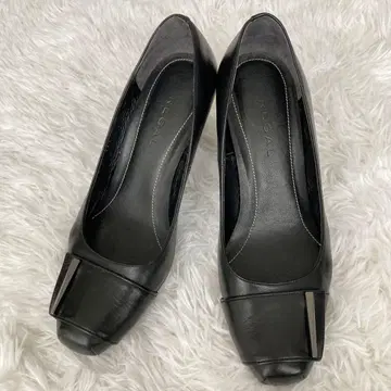 REGAL 리걸 스퀘어 블랙 펌프스 버클 포함 23cm
