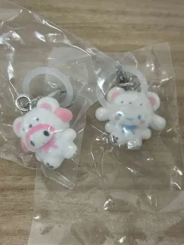 산리오 포근포근 스노우 마스코트 액세서리 가챠가챠 2개 세트